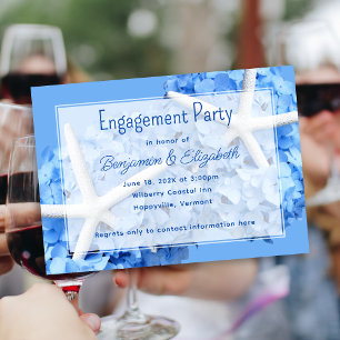 Einladungen zur "Seaside Garden Engagement Party"
