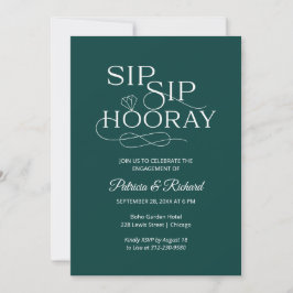 Einladungen zur "Sip Sip Hooray Engagement Party"