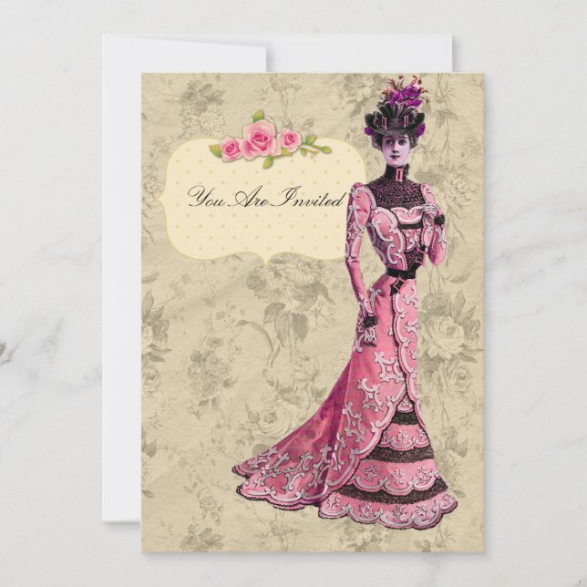 Einladungen zur Viktorianischen Hochzeit (Vorderseite)