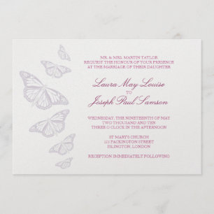 Einladungen zur Vintagen Butterfly-Hochzeit