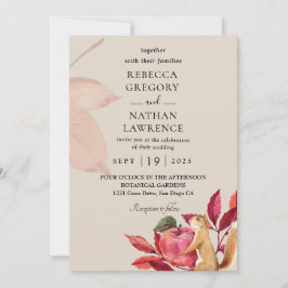 Einladungen zur Vintagen Hochzeit im Herbst