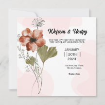 Einladungs-Card-Design für den Winter Wedding Squa