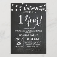 Einladungs-Chalkboard zum 1. Hochzeitstag