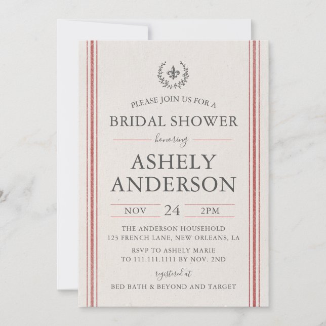 Einladungs-Karte für Bridal-Dusche Einladung (Vorderseite)