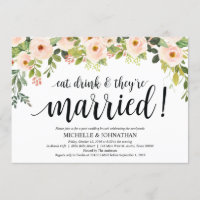 Einladungs-Karte für die elegante Blush Post Weddi