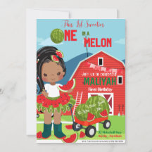 Einladungs-Karte im Melon Geburtstag