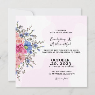 Einladungs-Kartendesign-Vector für die Hochzeitfar Einladung