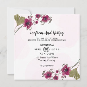 Einladungs-Kartendesign-Vector für Hochzeiten Einladung