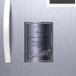 Einladungs-Magnet für dunkelsilberne Musiknoten zu Magneteinladung<br><div class="desc">Eine trendige,  moderne,  50. Geburtstagsparty-Einladungskarte,  die auch als Save the Date Erinnerung für Ihre Gäste dient. Ein dunkles Imitat silberfarbener Hintergrund mit einem Rahmen und Musiknoten,  schwarzen Buchstaben. Personalisieren und fügen Sie Namen und Party-Informationen hinzu.</div>