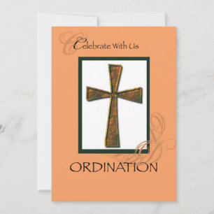 Einladungs-Ordination Metallic Cross Einladung