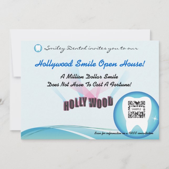 Einladungs-Schablone zahnmedizinisch Einladung (Vorderseite)