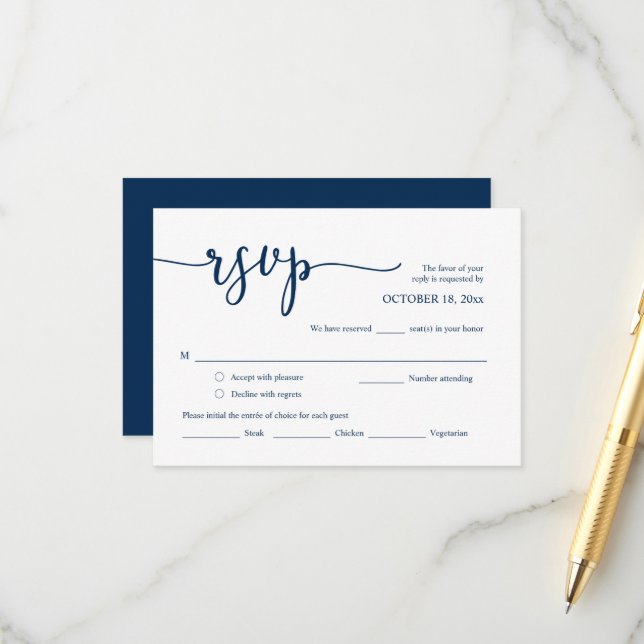 Einladungs-UAWG für Hochzeiten, Karte mit Optionen (Vorderseite/Rückseite Beispiel)
