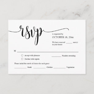 Einladungs-UAWG für Hochzeiten, Karte mit Optionen