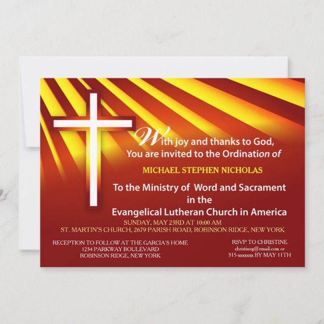 Einladungsanordnungen Lutherischer Minister indivi Einladung (Vorderseite)