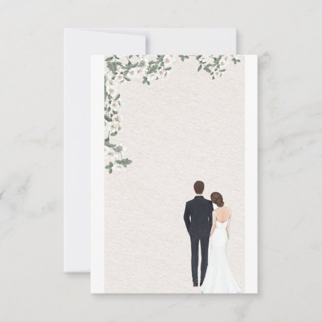 Einladungsbrief für die Hochzeit Save The Date (Vorderseite)