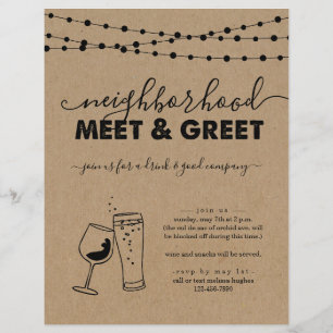 Einladungsflyer zur Begrüßungsfeier im Quartier Flyer