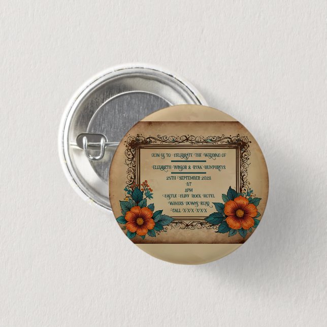 Einladungskarte Button (Vorne & Hinten)