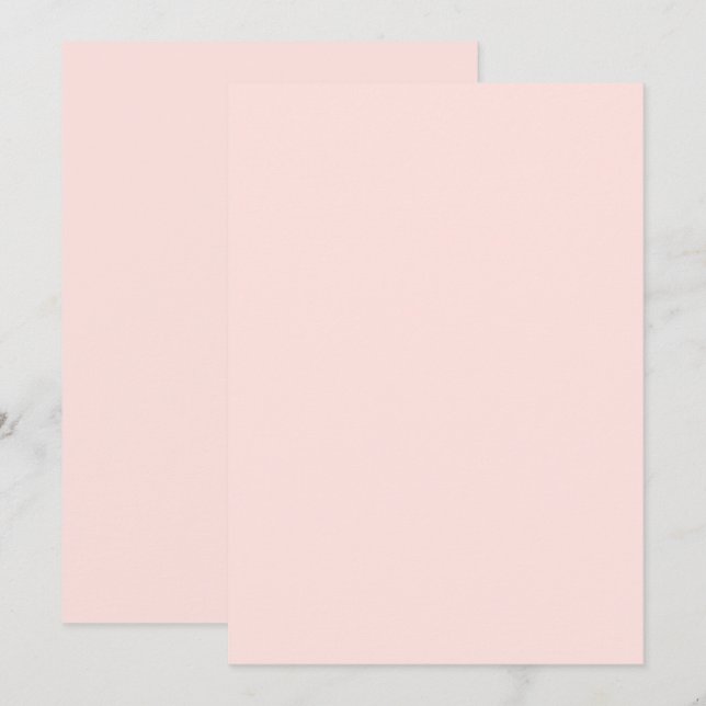 Einladungskarte der Misty Rose Solid Color Flat (Vorne/Hinten)