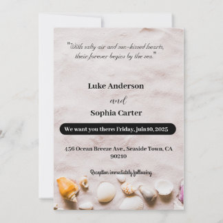 Einladungskarte für Beach Wedding