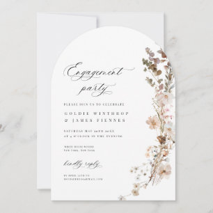 Einladungskarte für Boho Engagement Party-Wildblum
