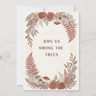 Einladungskarte für Boho Woodland Forest