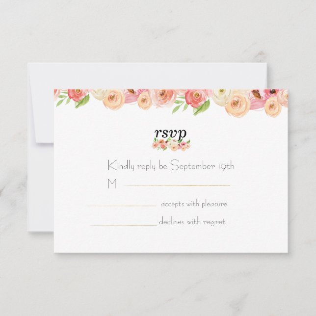 Einladungskarte für Coral Spring UAWG Wedding (Vorderseite)