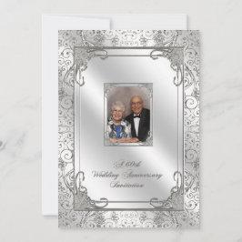 Einladungskarte für das 60. Hochzeitstag Foto
