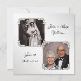 Einladungskarte für das 60. Hochzeitstag Foto