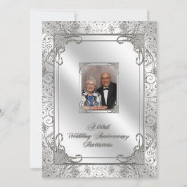 Einladungskarte für das 60. Hochzeitstag Foto
