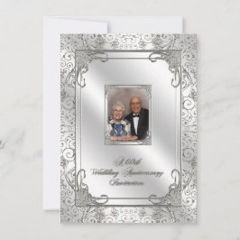 Einladungskarte für das 60. Hochzeitstag Foto
