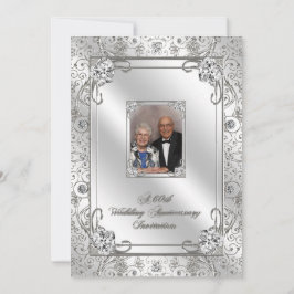 Einladungskarte für das 60. Hochzeitstag Foto