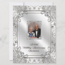 Einladungskarte für das 60. Hochzeitstag Foto