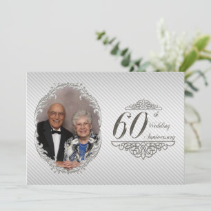 Einladungskarte für das 60. Hochzeitstag Foto
