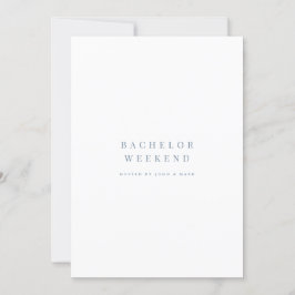Einladungskarte für das blaue und weiße Bachelor a