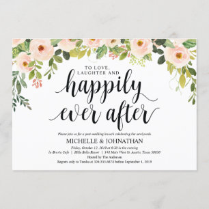 Einladungskarte für den eleganten Blush Post Weddi