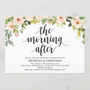 Einladungskarte für den eleganten Blush Post Weddi