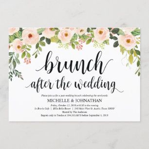 Einladungskarte für den eleganten Blush Post Weddi