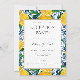 Einladungskarte für den Empfang Lemon Tile
