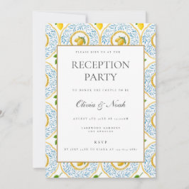 Einladungskarte für den Empfang Lemon Tile