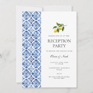 Einladungskarte für den Empfang Lemon Tile