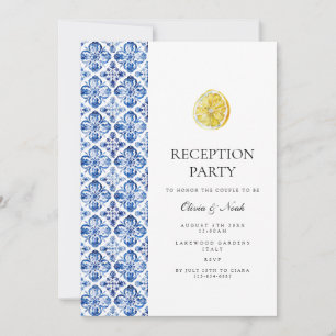 Einladungskarte für den Empfang Lemon Tile