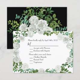 Einladungskarte für die Rose Black & White Peony