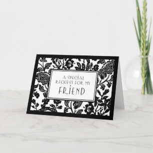 Einladungskarte für die Trauzeugin Floral Friend