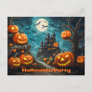 Einladungskarte für eine Halloween Party Ankündigungspostkarte