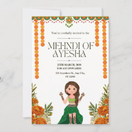 Einladungskarte für Elegant Mehndi