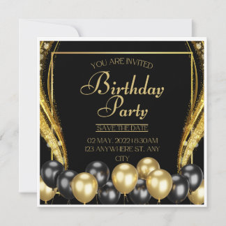 Einladungskarte für Geburtstagspartei Save the Dat