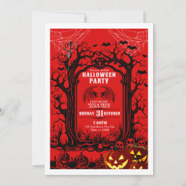 Einladungskarte für Halloween-Partys 2024