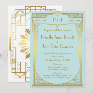 Einladungskarte für Hochzeiten, großartige Goldmin