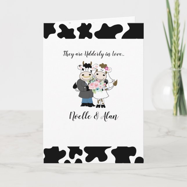 Einladungskarte für Kuhhochzeiten - Noelle (Vorderseite)