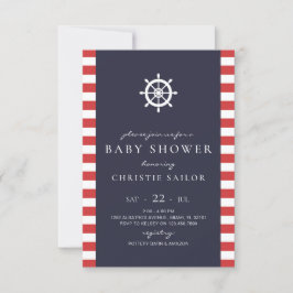 Einladungskarte für Nautical Baby Shower